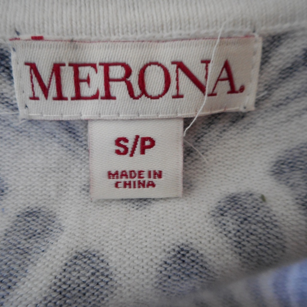 Merona Sweater, Navy and White, SZ S - Picture 2 of 4